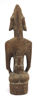 Fertilitetsfetisch, skuret trä, antagligen Fang, Gabon, 1900-tal, i form av sittande kvinna, h 45 cm, skador