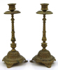 LJUSSTAKAR, 1 par i förgylld metall, 1800-talets 2 hälft