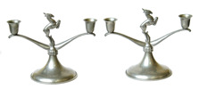 KANDELABRAR för 2 ljus, 1 par 1920-30-tal