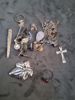 Parti silver, halsband, broscher mm