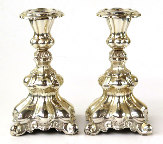 LJUSSTAKAR i nysilver, 1 par