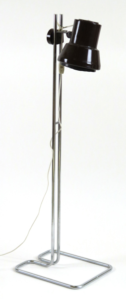 Okänd designer för IKEA, golvlampa, "City", brunlackerad metall och krom, höjd 110 cm