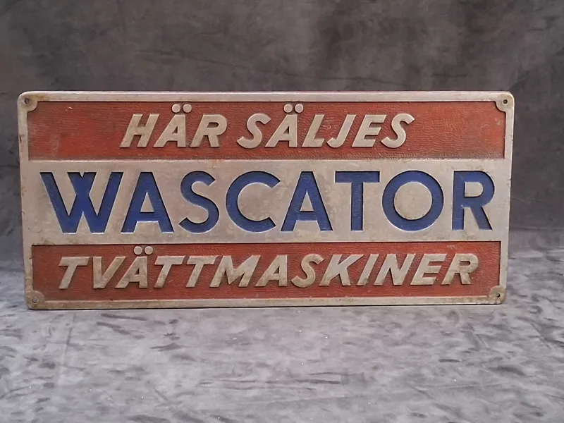 Reklamskylt, Wascator tvättmaskiner