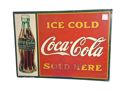 Reklamskylt, Coca Cola, litograferad plåt