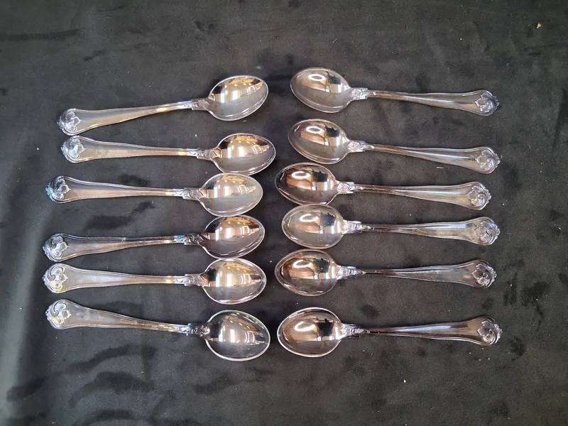 Kaffeskedar, 12 st, silver