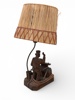BORDSLAMPA Skuret trä