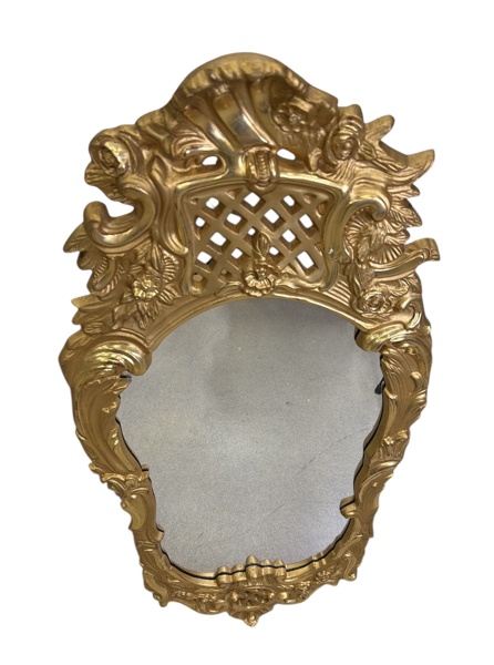 SPEGEL oval i guldram