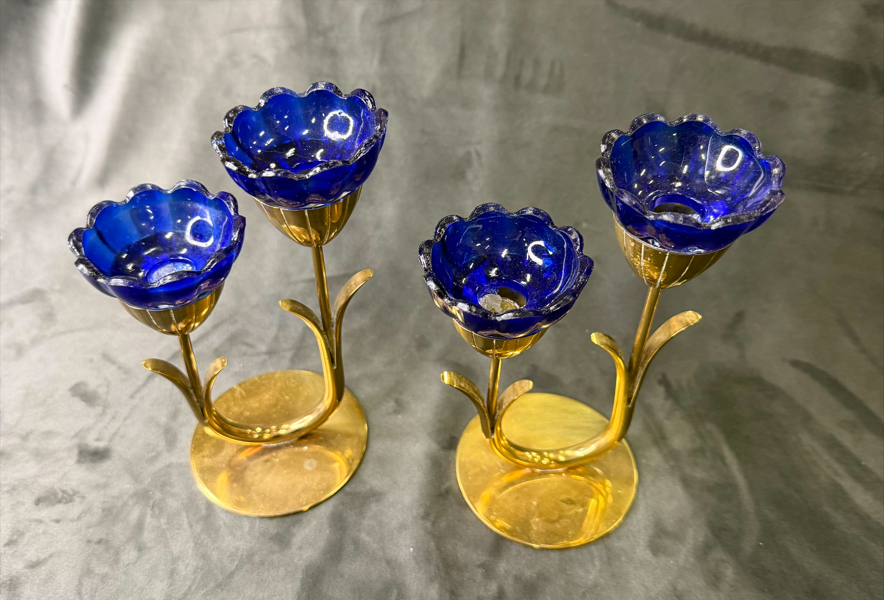 LJUSSTAKAR 1 par, Design: Gunnar Ander för Ystad Metall 1950-tal