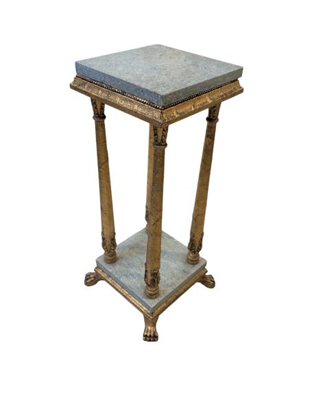 PIEDESTAL, förgyllt trä och marmor 1900-tal