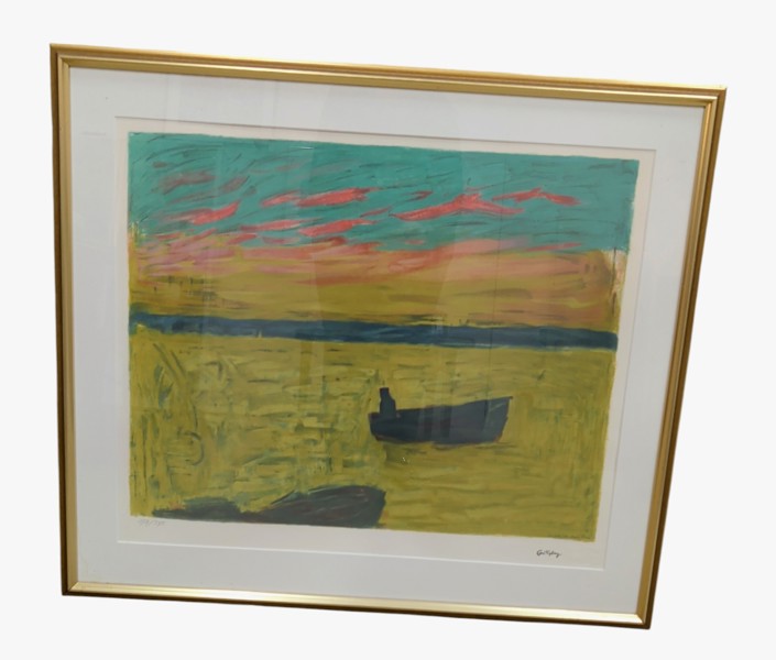 TAVLA Carl Kylberg "Man i båt"